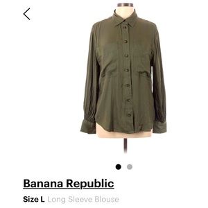 Banana Republic of button down blouse olive green